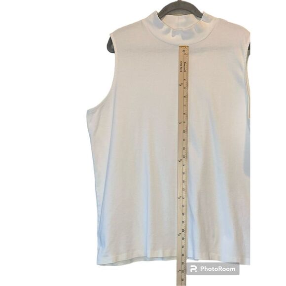 cj & banks Womens Size 3X Mock Neck Sleeveless Tank Top White - Picture 5 of 6